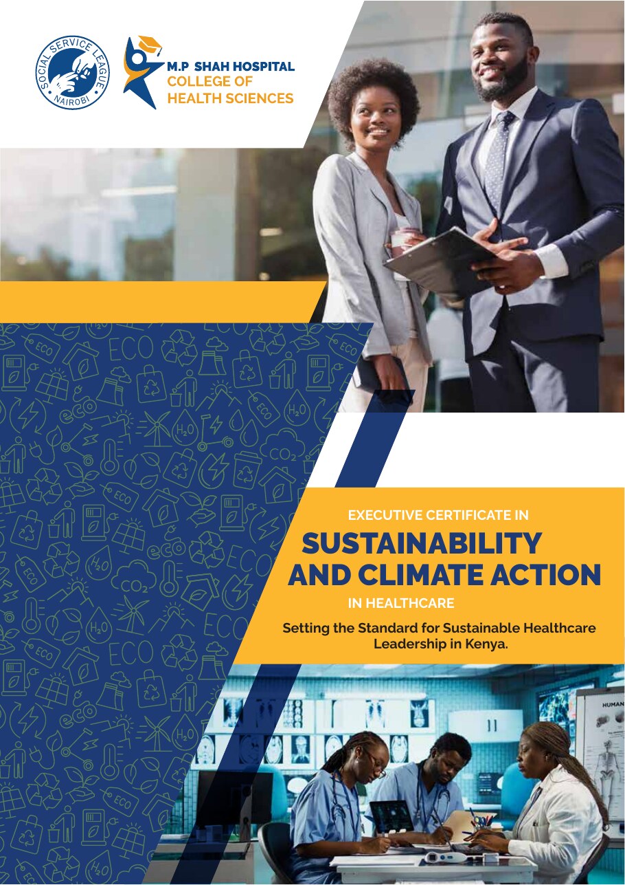Executive Certificate in Sustainability and Climate Action in Healthcare programme booklet cover